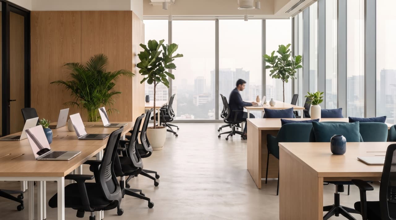 Desks and offices, without the lease.